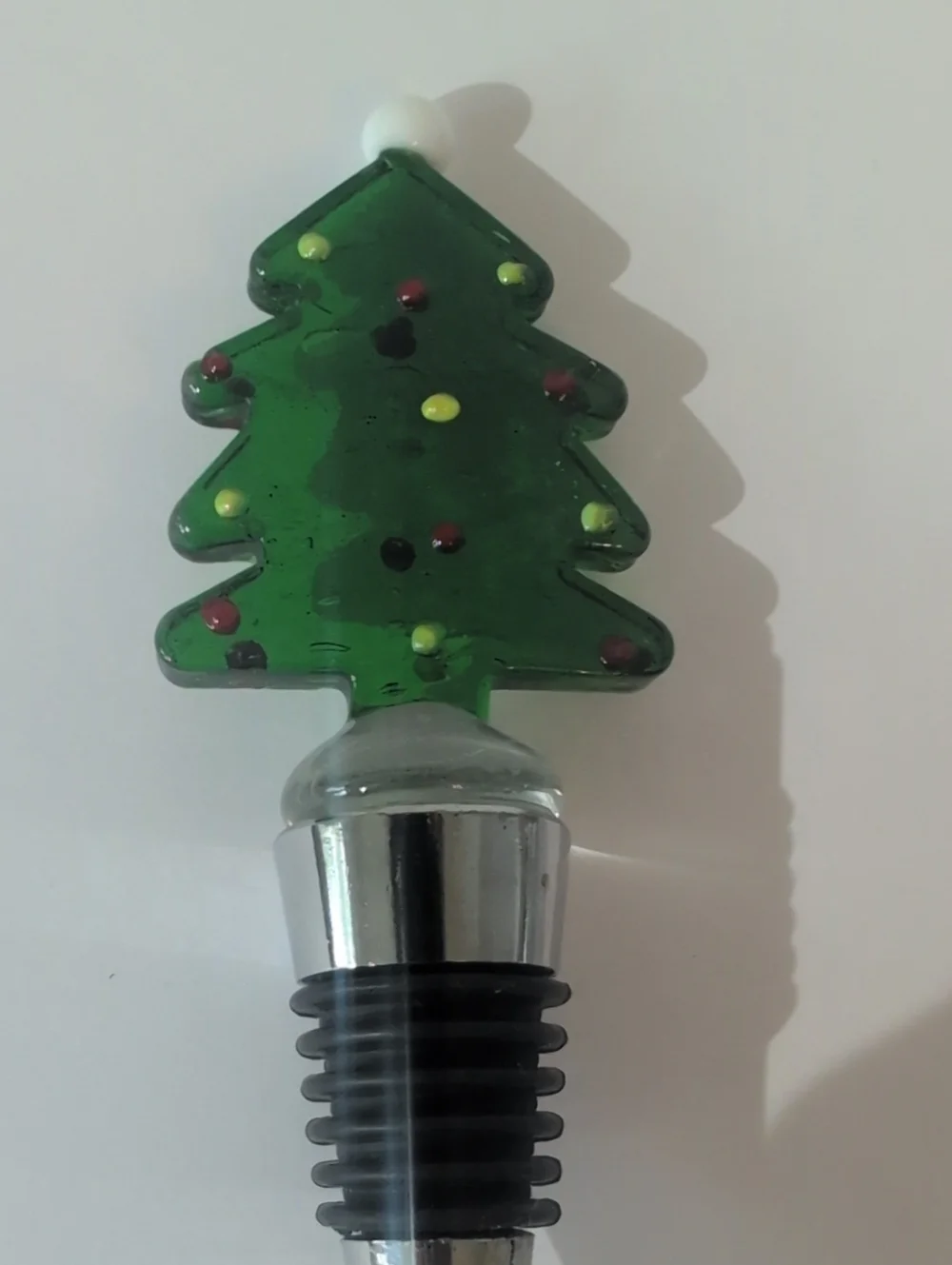 Holiday Wine Lovers Set 2 Stoppers, One Lighted